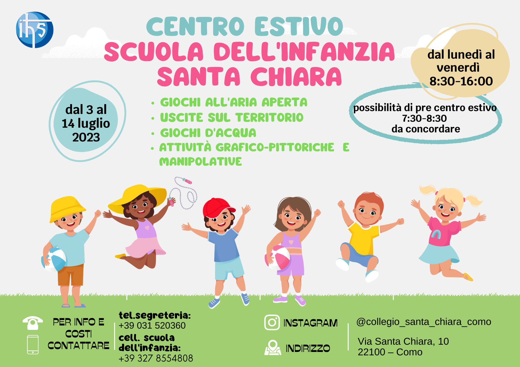 volantino centro estivo 2023 infanzia